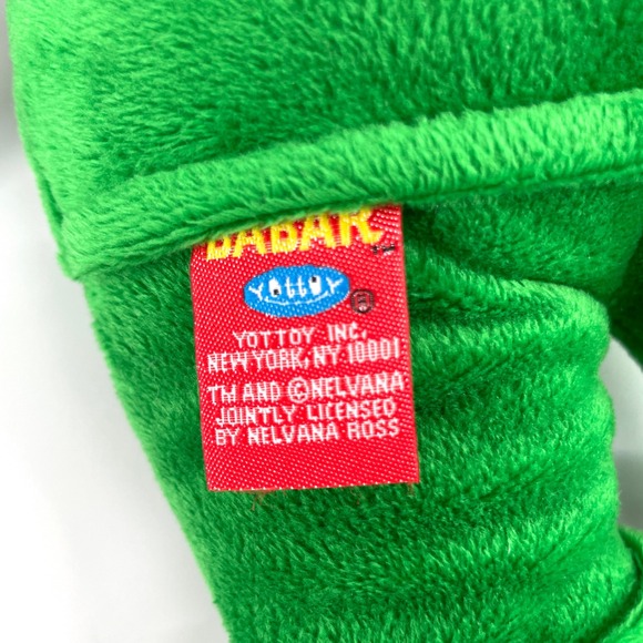 Babar the Elephant 13" Plush Yottoy King in Green Suit with Museum of Art Book - Picture 2 of 6